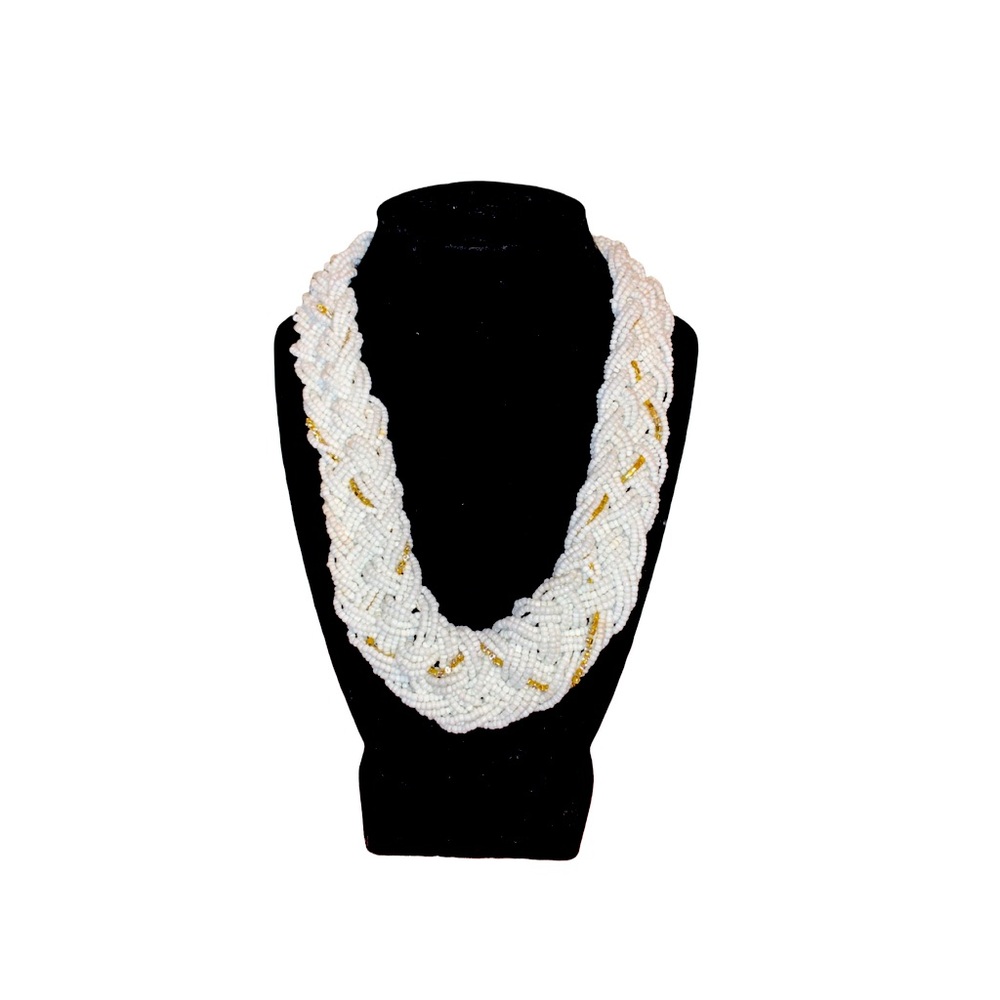 Beautiful white and gold necklace
